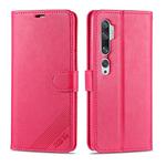 For Xiaomi CC9 Pro AZNS Sheepskin Texture Horizontal Flip Leather Case with Holder & Card Slots & Wallet(Red)