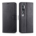 For Xiaomi CC9 Pro AZNS Sheepskin Texture Horizontal Flip Leather Case with Holder & Card Slots & Wallet(Black)