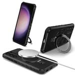 For Samsung Galaxy S23 5G MagSafe Magnetic Holder Phone Case(Black)