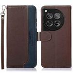 For OnePlus 12 KHAZNEH Litchi Texture Leather RFID Phone Case(Brown)