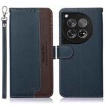 For OnePlus 12 KHAZNEH Litchi Texture Leather RFID Phone Case(Blue)
