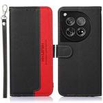 For OnePlus 12 KHAZNEH Litchi Texture Leather RFID Phone Case(Black)