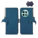 For OnePlus Ace 2 Pro Genuine Leather Magnetic RFID Leather Phone Case(Blue)