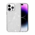 For iPhone 15 Pro Max Shockproof Terminator Glitter Powder Phone Case(White)