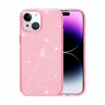 For iPhone 15 Plus Shockproof Terminator Glitter Powder Phone Case(Pink)