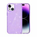 For iPhone 15 Shockproof Terminator Glitter Powder Phone Case(Purple)