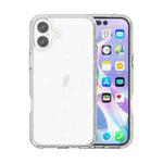 For iPhone 16 Plus Shockproof Terminator Glitter Powder Phone Case(White)