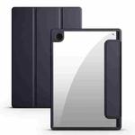 For Samsung Galaxy Tab A8 3-folding Acrylic Smart Leather Tablet Case(Black)