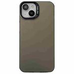 For iPhone 14 Semi Transparent Frosted PC Phone Case(Brown)