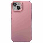 For iPhone 14 Semi Transparent Frosted PC Phone Case(Pink)