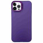 For iPhone 14 Pro Max Semi Transparent Frosted PC Phone Case(Purple)