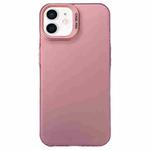 For iPhone 12 Semi Transparent Frosted PC Phone Case(Pink)