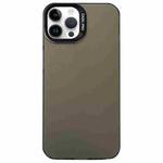For iPhone 12 Pro Semi Transparent Frosted PC Phone Case(Brown)