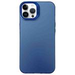 For iPhone 12 Pro Semi Transparent Frosted PC Phone Case(Blue)