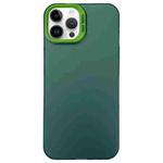 For iPhone 12 Pro Max Semi Transparent Frosted PC Phone Case(Green)