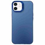 For iPhone 11 Semi Transparent Frosted PC Phone Case(Blue)