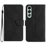 For OnePlus Nord CE4 Stitching Embossed Leather Phone Case(Black)