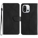 For OnePlus 13T Stitching Embossed Leather Phone Case(Black)