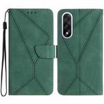 For OnePlus Nord 5 5G / Ace 5 Ultra Stitching Embossed Leather Phone Case(Green)