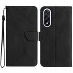 For OnePlus Nord 5 5G / Ace 5 Ultra Stitching Embossed Leather Phone Case(Black)