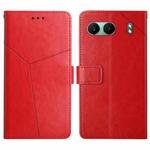 For OnePlus Nord 4 5G Y-shaped Pattern Flip Leather Phone Case(Red)