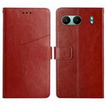 For OnePlus Nord 4 5G Y-shaped Pattern Flip Leather Phone Case(Brown)