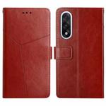 For OnePlus Nord 5 5G / Ace 5 Ultra Y-shaped Pattern Flip Leather Phone Case(Brown)