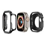 For Apple Watch Ultra 49mm 2-in-1 PC Hybrid TPU Armor Watch Case(Black)