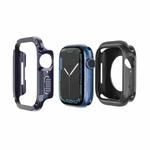 For Apple Watch Series 8 / 7 45mm 2-in-1 PC Hybrid TPU Armor Watch Case(Midnight Blue)