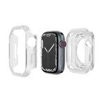 For Apple Watch Series 8 / 7 41mm 2-in-1 PC Hybrid TPU Armor Watch Case(Transparent)