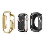 For Apple Watch Series 6 / 5 / 4 / SE 40mm 2-in-1 PC Hybrid TPU Armor Watch Case(Gold)