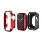 For Apple Watch Series 6 / 5 / 4 / SE 44mm 2-in-1 PC Hybrid TPU Armor Watch Case(Red)