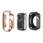 For Apple Watch Series 6 / 5 / 4 / SE 44mm 2-in-1 PC Hybrid TPU Armor Watch Case(Rose Gold)