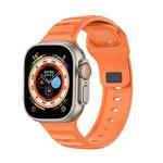 For Apple Watch Ultra 49mm Dot Texture Fluororubber Watch Band(Orange)