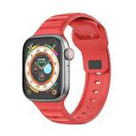 For Apple Watch 8 41mm Dot Texture Fluororubber Watch Band(Red)