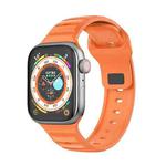 For Apple Watch 7 45mm Dot Texture Fluororubber Watch Band(Orange)