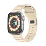 For Apple Watch 38mm Dot Texture Fluororubber Watch Band(Starlight)