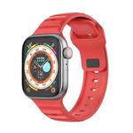 For Apple Watch 9 45mm Dot Texture Fluororubber Watch Band(Red)