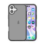 For iPhone 16 Plus Shockproof Terminator Transparent Phone Case(Grey)