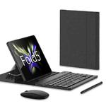 For Samsung Galaxy Z Fold5 GKK Gear Adjustment Bluetooth Keyboard + Pen + Mouse + Case Set(Carbon Fibre)