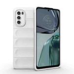 For Motorola Moto G62 5G Magic Shield TPU + Flannel Phone Case(White)