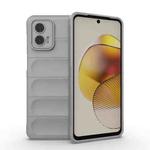 For Motorola Moto G73 5G Magic Shield TPU + Flannel Phone Case(Grey)