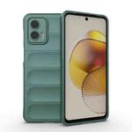 For Motorola Moto G73 5G Magic Shield TPU + Flannel Phone Case(Dark Green)