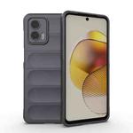 For Motorola Moto G73 5G Magic Shield TPU + Flannel Phone Case(Dark Grey)