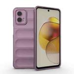 For Motorola Moto G73 5G Magic Shield TPU + Flannel Phone Case(Purple)