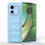 For Motorola Edge 40 5G Magic Shield TPU + Flannel Phone Case(Light Blue)