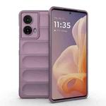 For Motorola Moto G85 5G Global Magic Shield TPU + Flannel Phone Case(Purple)