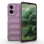 For Motorola Moto G35 5G Global Magic Shield TPU + Flannel Phone Case(Purple)