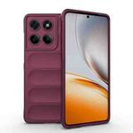 For Motorola Edge 60 Fusion 5G Global Magic Shield TPU + Flannel Phone Case(Wine Red)