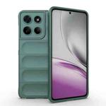 For Motorola Edge 60 Stylus 5G Global Magic Shield TPU + Flannel Phone Case(Dark Green)